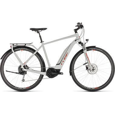 Bicicletta da Viaggio Elettrica CUBE TOURING HYBRID 400 DIAMANT Grigio Chiaro 2019 0